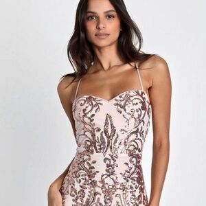 Blush Pink Sequin Dress